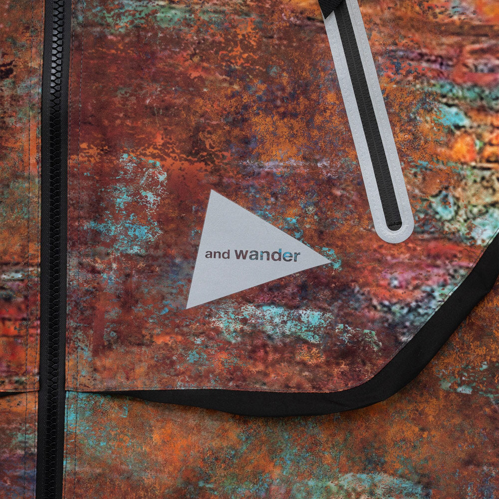 AND WANDER | Pertexprinted Rain Jacket Multi
