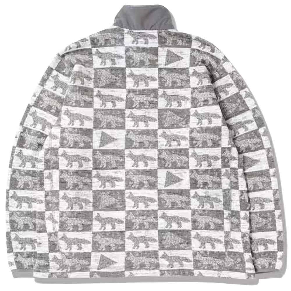 And Wander | AND WANDER x Maison Kitsuné Fox Checkers Fleece Pullover Gray