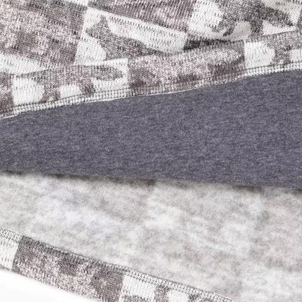 And Wander | AND WANDER x Maison Kitsuné Fox Checkers Fleece Pullover Gray