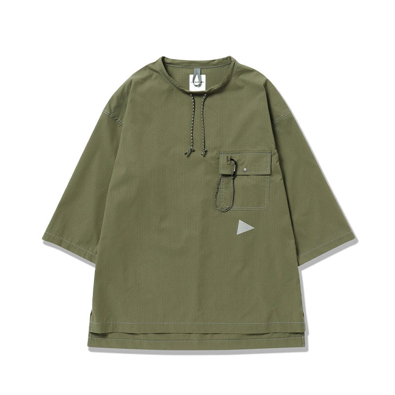 And Wander | Dry Ripstop Long Pullover Khaki