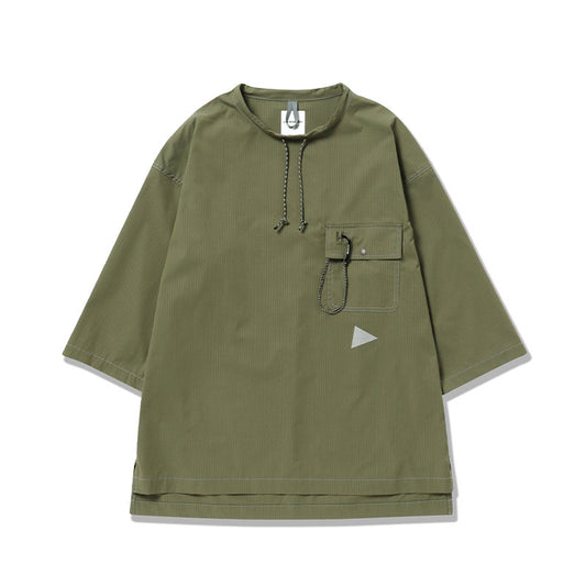 And Wander | Dry Ripstop Long Pullover Khaki