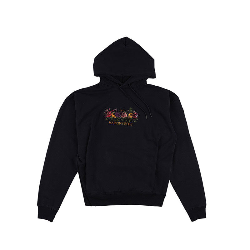 MARTINE ROSE CLASSIC HOODIE EMBROIDERY Navy Fruits