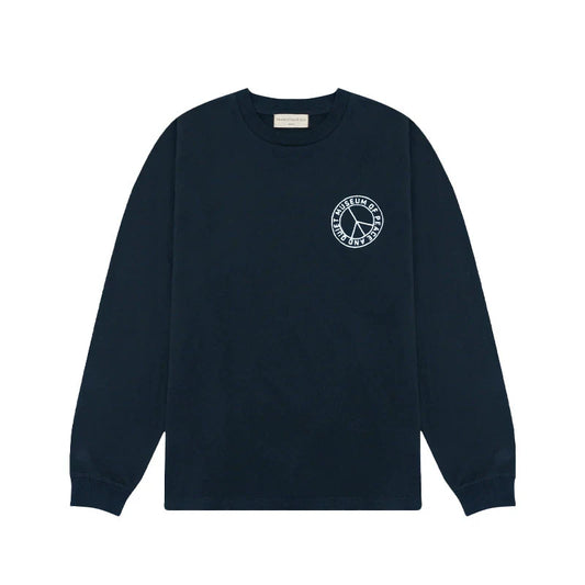 MUSEUM OF PEACE & QUIET Badge L/S-Shirt Navy