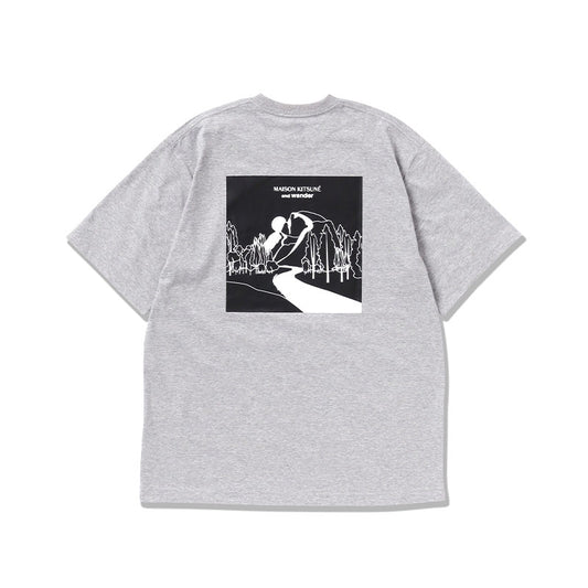 AND WANDER | AND WANDER x Maison Kitsune Dry Cotton Tee Mountain Gray