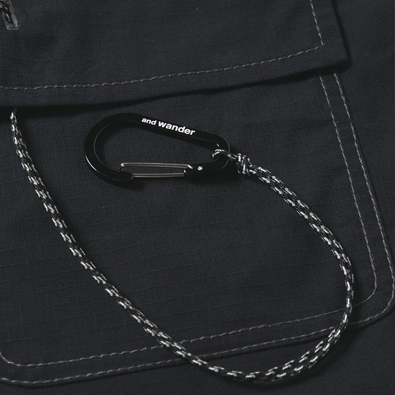 And Wander |  Dry Ripstop Long Pullover Black