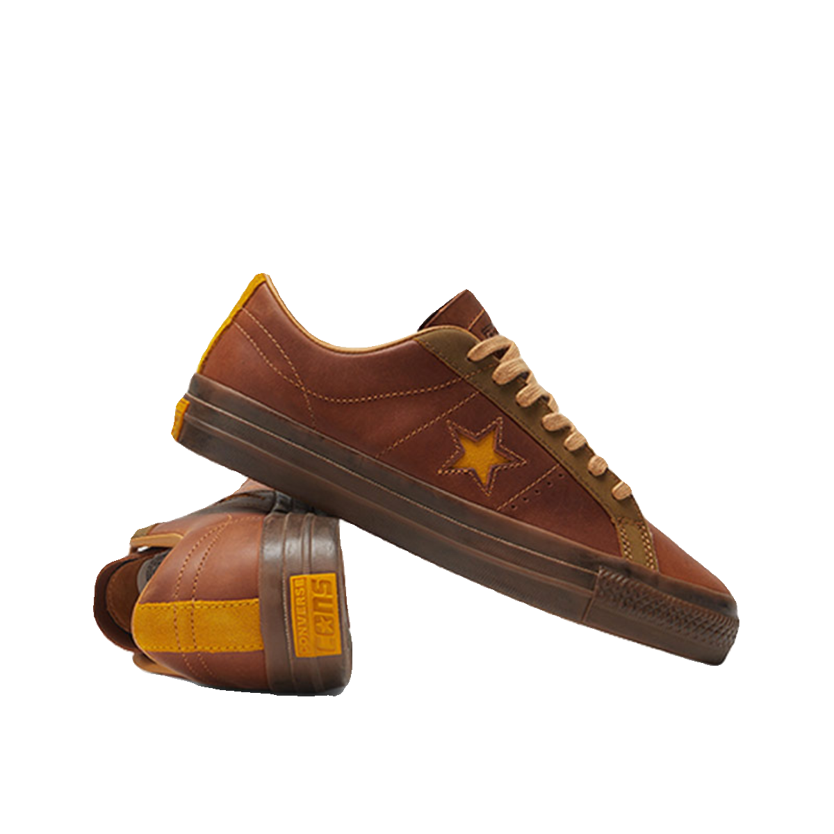 CONVERSE | One Star Pro Sneakers Brown / Yellow / Hidden Trail