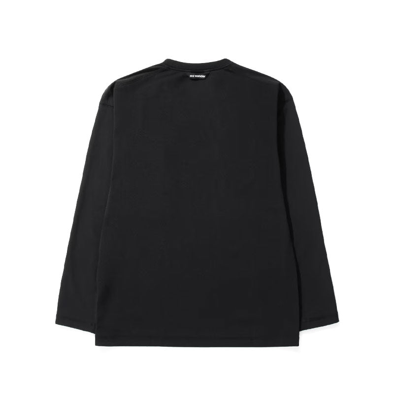 AND WANDER | Cool Touch Pocket L//S Tee Black