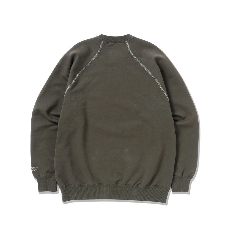 AND WANDER | AND WANDER x Maison Kitsune Dry Cotton Sweatshirt Khaki