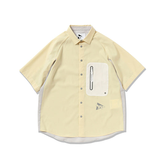 And Wander | AND WANDER x Maison Kitsune Hiking Shirt Yellow
