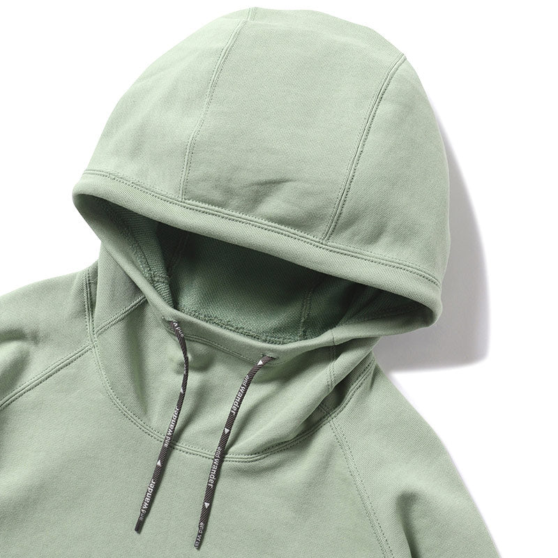 AND WANDER | AND WANDER x Maison Kitsune Dry Cotton Sweathoodie Green