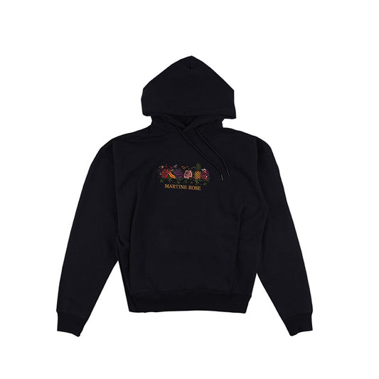 MARTINE ROSE CLASSIC HOODIE EMBROIDERY Navy Fruits