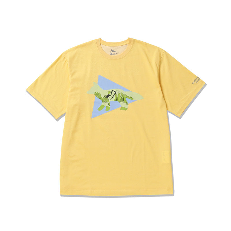 AND WANDER | AND WANDER x Maison Kitsune Dry Cotton T Triangle Yellow