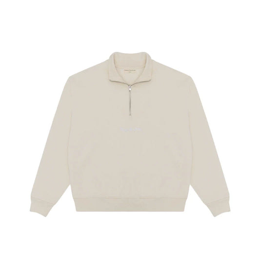 MUSEUM OF PEACE & QUIET Wordmark Quarter Zip Sand