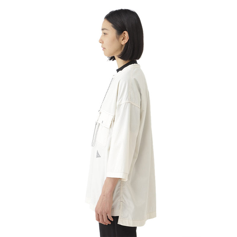 AND WANDER | Dry Ripstop Long Pullover Off White