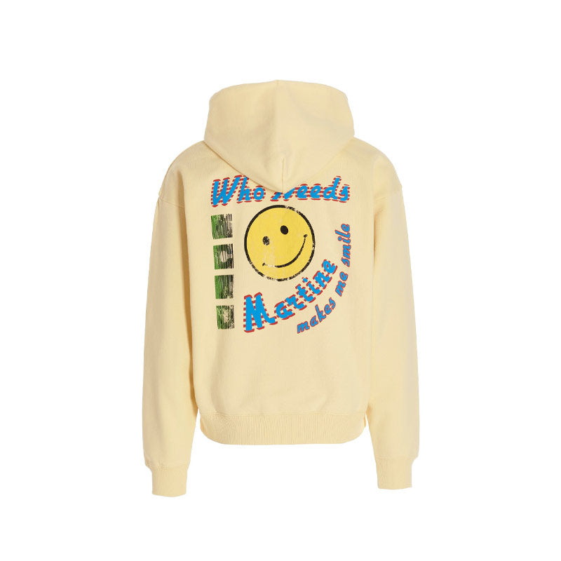 MARTINE ROSE Knitted Classic Hoodie Vanilla Acid