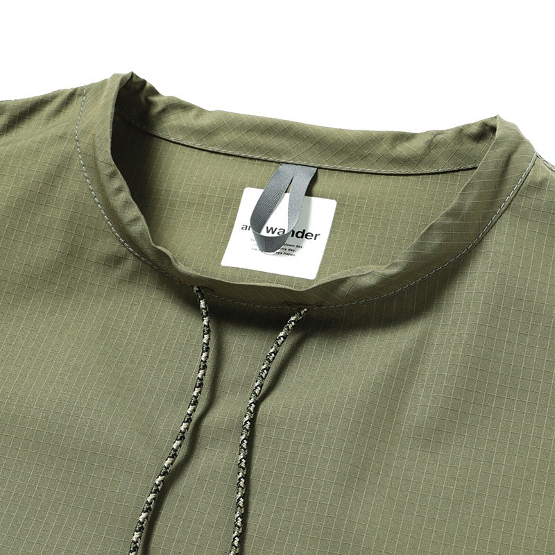 And Wander | Dry Ripstop Long Pullover Khaki