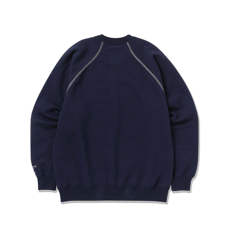 AND WANDER | AND WANDER x Maison Kitsune Dry Cotton Sweatshirt Navy