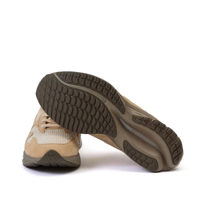 MIZUNO x BEAM Wave Rider β Sand / Brown