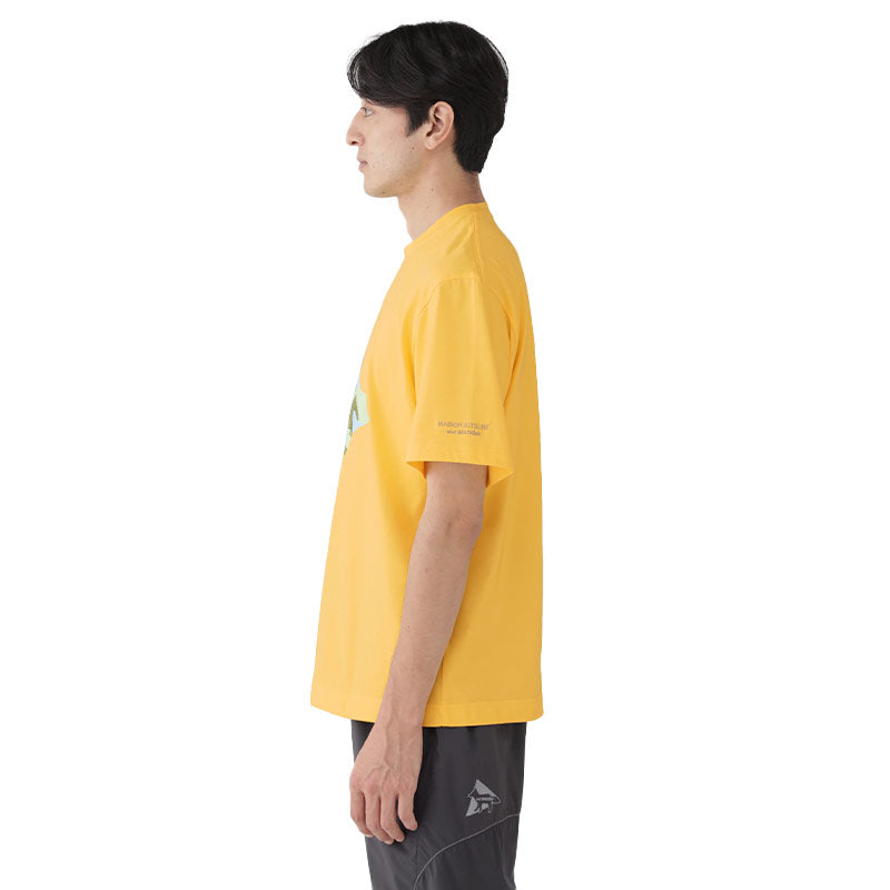 AND WANDER | AND WANDER x Maison Kitsune Dry Cotton T Triangle Yellow