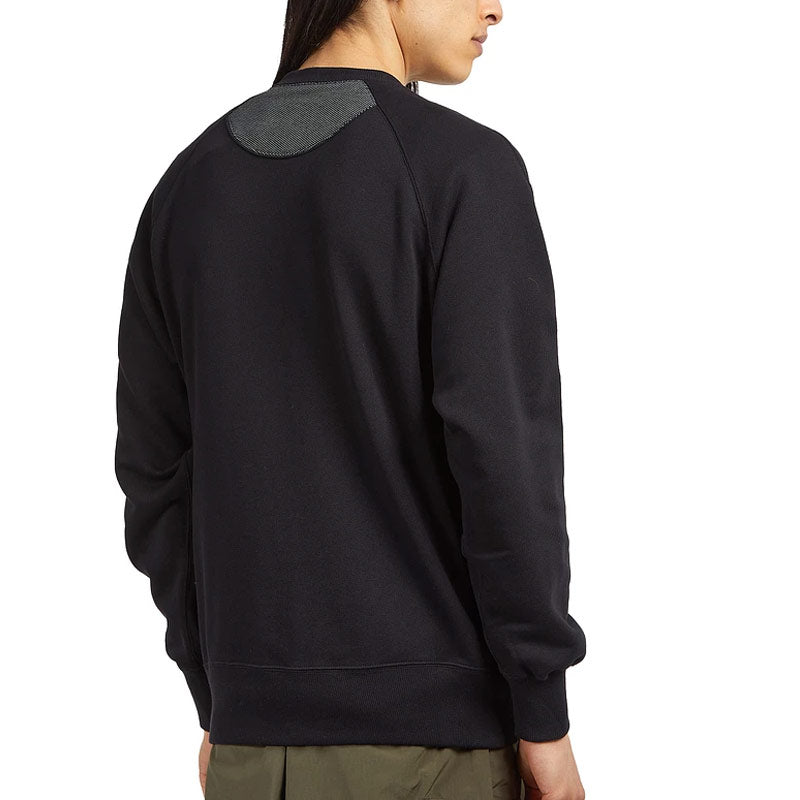 AND WANDER | Light Sweat Pullover Black