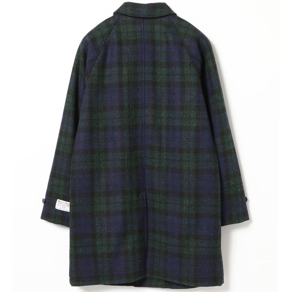 BEAMS PLUS | Bal Collar Coat Harris Tweed Black Watch