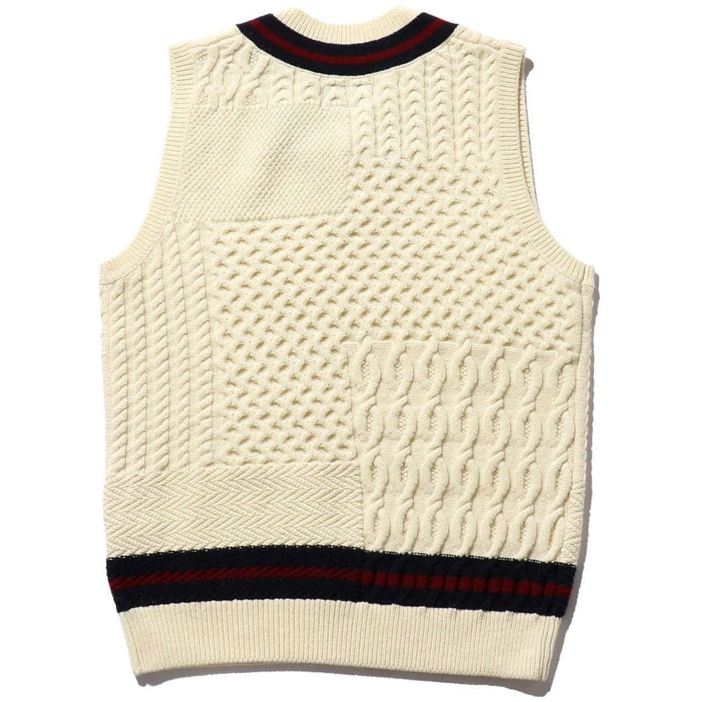 BEAMS PLUS | Cricket Vest Patchwork Like Off White