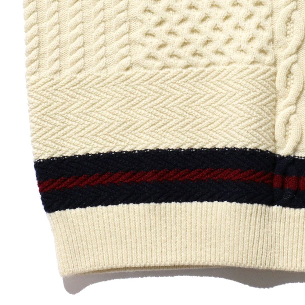 BEAMS PLUS | Cricket Vest Patchwork Like Off White